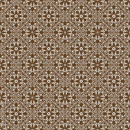 pattern with a complex ornament on a brown background