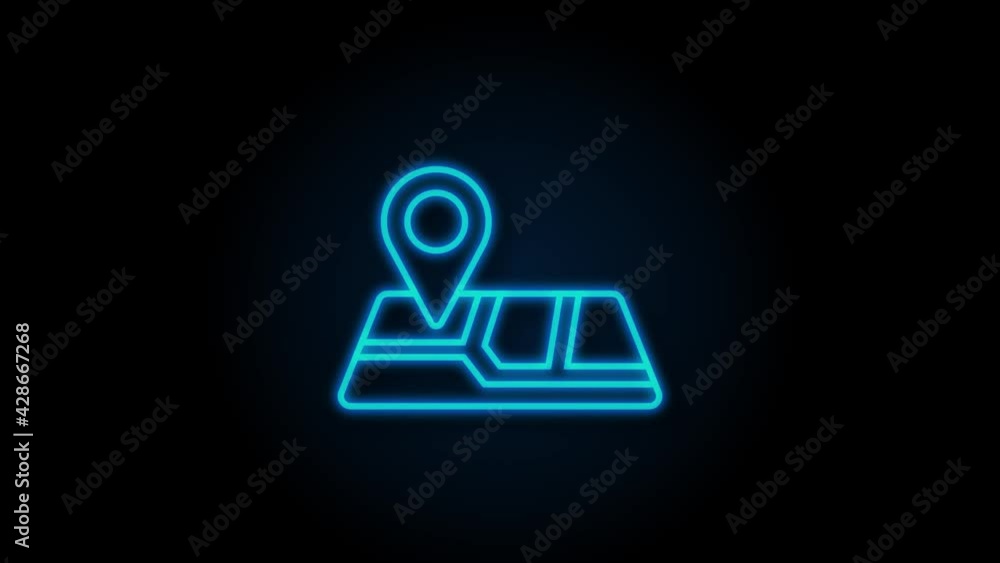 Navigation and Map line icons set. Motion graphics. Navigation and Map line icons set. Motion graphics.