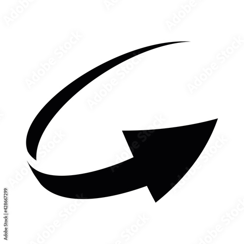 Simple loop circle arrow icon