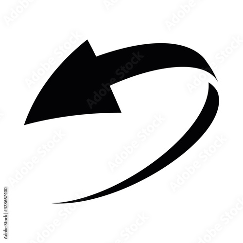 Simple loop circle arrow icon