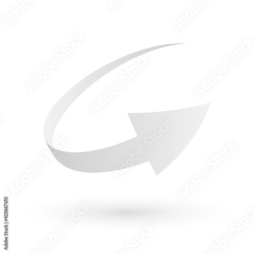 Simple loop circle arrow icon