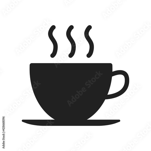 Hot coffee cup icon vector illustration