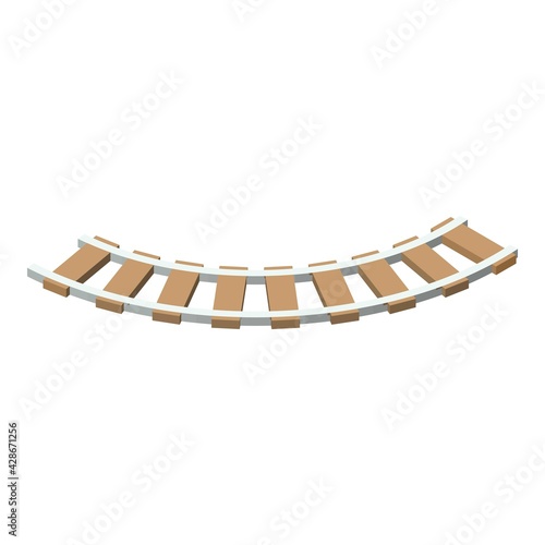 Railway section icon. Isometric of Railway section vector icon for web design isolated on white background
