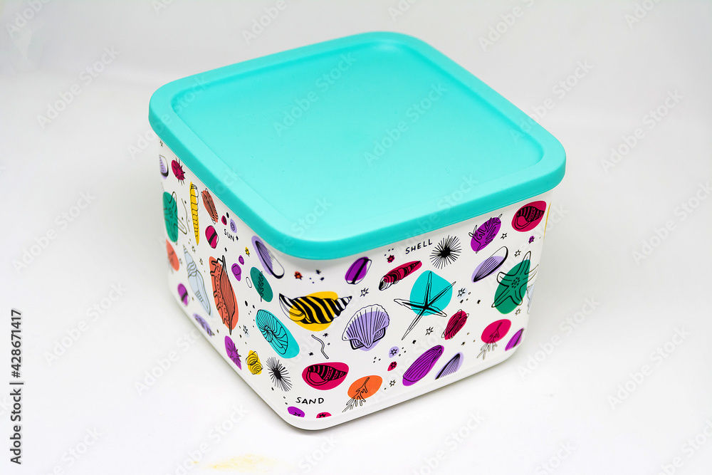 Stanly, Alexandria/Egypt - Apr 18, 2021: Tupperware cubix set summer design  - Tupperware products is an American brand specializing in plastic  products. - Image Stock Photo | Adobe Stock