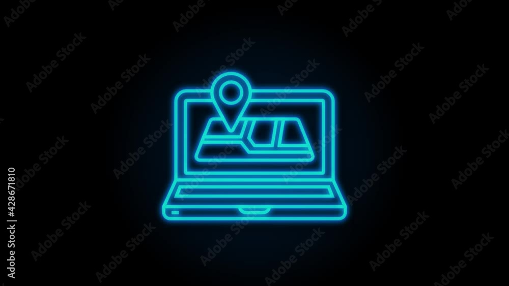 Navigation and Map line icons set. Motion graphics. Navigation and Map line icons set. Motion graphics.