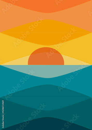 sunset in the mountains