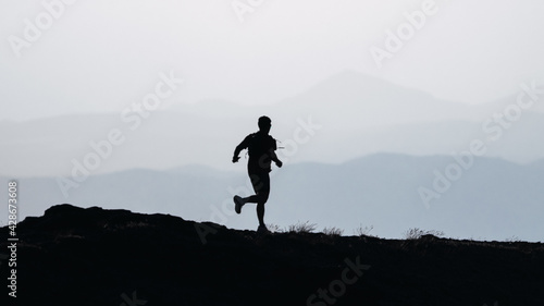 Runner in the mountain
