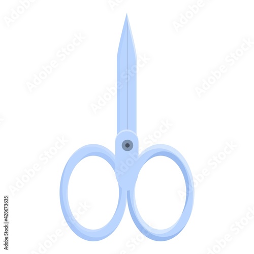 Manicure steel scissors icon. Cartoon of Manicure steel scissors vector icon for web design isolated on white background