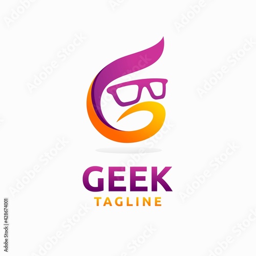 Geek logo with letter G concept