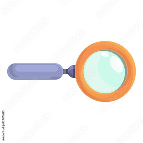 Lab magnifier icon. Cartoon of Lab magnifier vector icon for web design isolated on white background