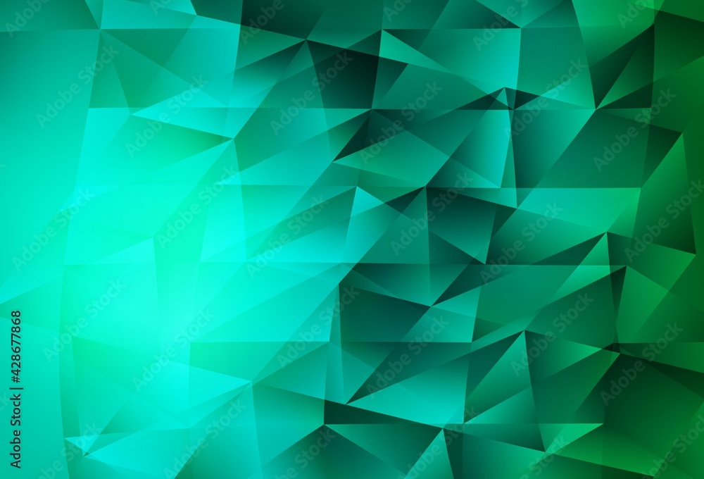 Obraz premium Light Green vector backdrop with lines, triangles.