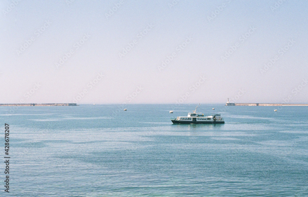Passenger boat in the bay of Sevastopol