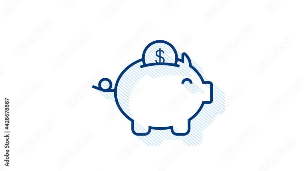 Money, finance, payments. Set outline web icon. Motion graphics. Money, finance, payments. Set outline web icon. Motion graphics.