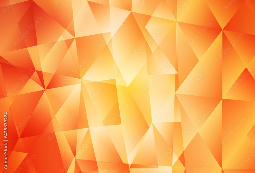 Light Orange vector abstract polygonal pattern. Light Orange vector abstract polygonal pattern.