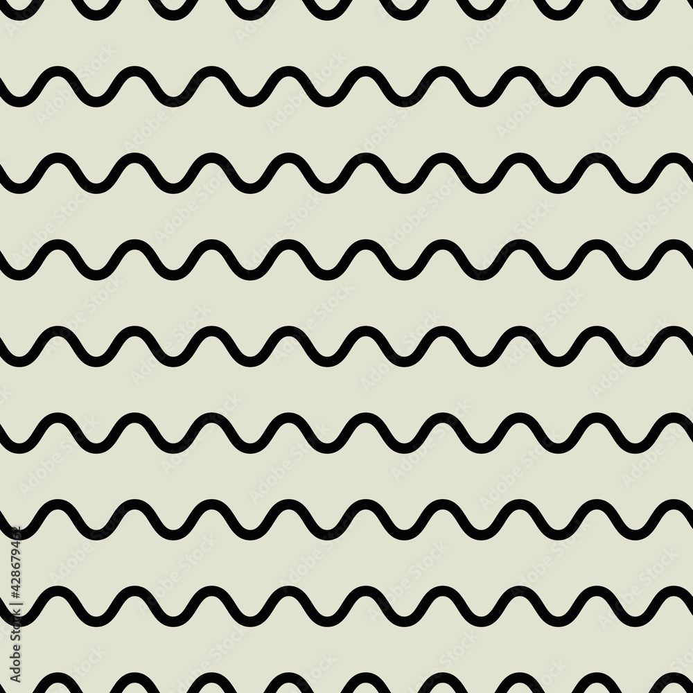 Wavy stripes pattern. Vector black waves. Wavy stripes pattern. Vector black waves.