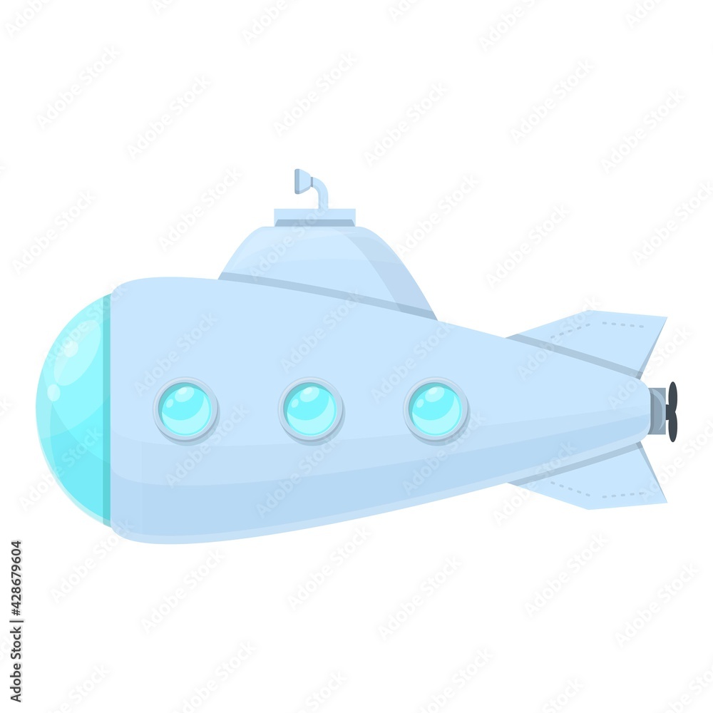 Navy submarine icon. Cartoon of Navy submarine vector icon for web design isolated on white background Navy submarine icon. Cartoon of Navy submarine vector icon for web design isolated on white background