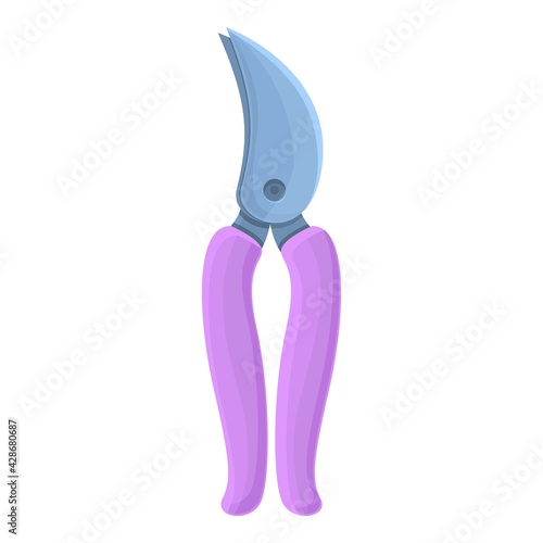 Secateurs cut icon. Cartoon of Secateurs cut vector icon for web design isolated on white background