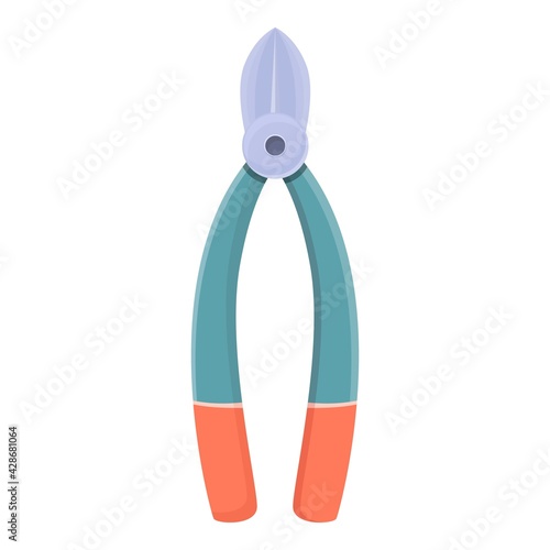 Metal secateurs icon. Cartoon of Metal secateurs vector icon for web design isolated on white background