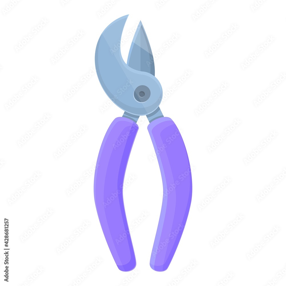 Care secateurs icon. Cartoon of Care secateurs vector icon for web design isolated on white background Care secateurs icon. Cartoon of Care secateurs vector icon for web design isolated on white background
