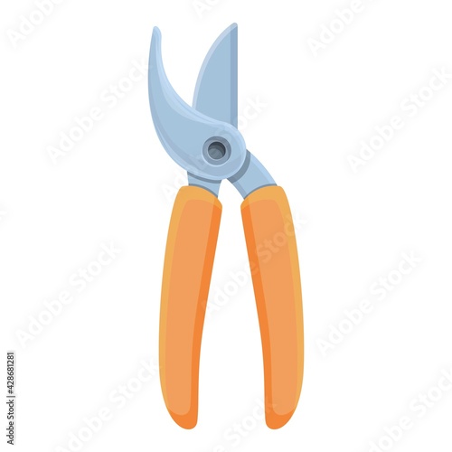 Pruner secateurs icon. Cartoon of Pruner secateurs vector icon for web design isolated on white background