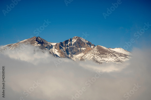 Longs Peak with Clouds Below photo