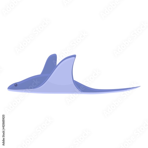 Ocean stingray icon. Cartoon of Ocean stingray vector icon for web design isolated on white background
