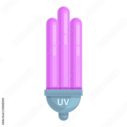 Uv lamp disinfection icon. Cartoon of Uv lamp disinfection vector icon for web design isolated on white background