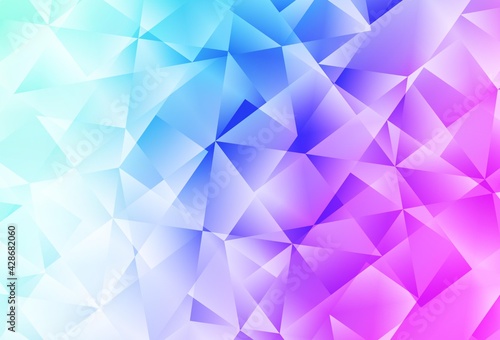 Light Pink, Blue vector abstract mosaic background. © smaria2015