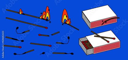 Match set vector illustration