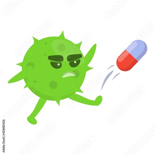 Mutation antibiotic resistance icon. Cartoon of Mutation antibiotic resistance vector icon for web design isolated on white background
