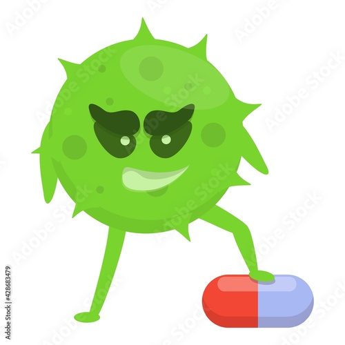 Pharmacy antibiotic resistance icon. Cartoon of Pharmacy antibiotic resistance vector icon for web design isolated on white background