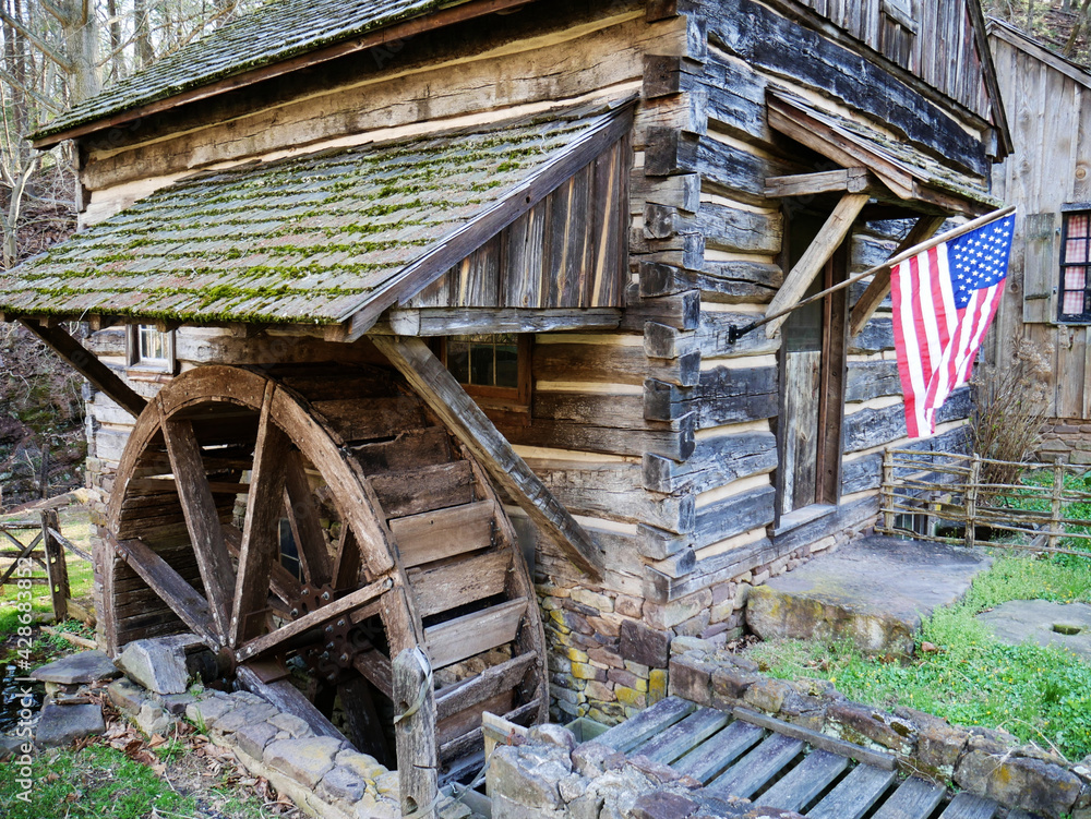 old wooden mill