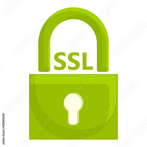 Scan ssl certificate icon. Cartoon of Scan ssl certificate vector icon for web design isolated on white background