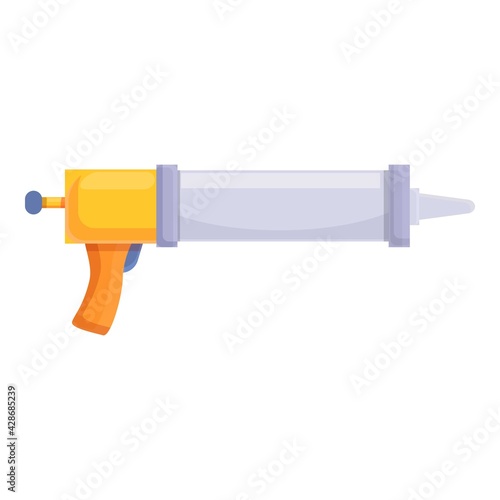 Fill silicone caulk gun icon. Cartoon of Fill silicone caulk gun vector icon for web design isolated on white background