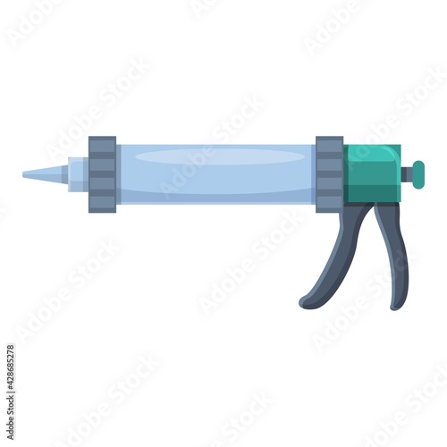Repair silicone caulk gun icon. Cartoon of Repair silicone caulk gun vector icon for web design isolated on white background