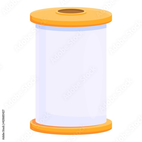 White thread icon. Cartoon of White thread vector icon for web design isolated on white background