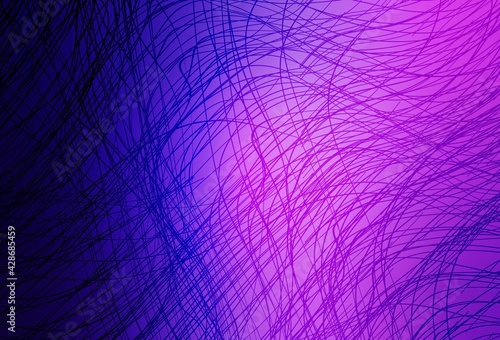 Light Purple  Pink vector pattern with wry lines.