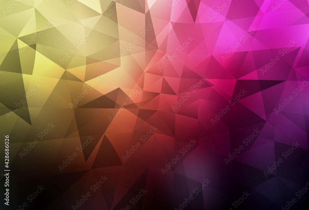 Dark Pink, Yellow vector polygonal pattern. Dark Pink, Yellow vector polygonal pattern.