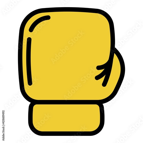 Cushioned gloves icon. Outline Cushioned gloves vector icon for web design isolated on white background