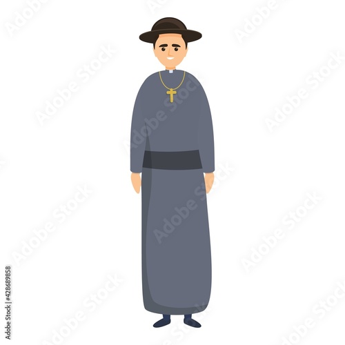 Catholic pope icon. Cartoon of Catholic pope vector icon for web design isolated on white background