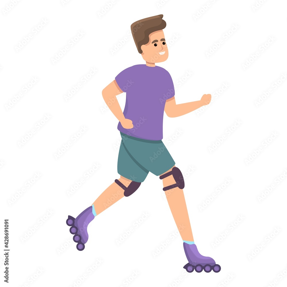 Light rollerblading icon. Cartoon of Light rollerblading vector icon for web design isolated on white background Light rollerblading icon. Cartoon of Light rollerblading vector icon for web design isolated on white background