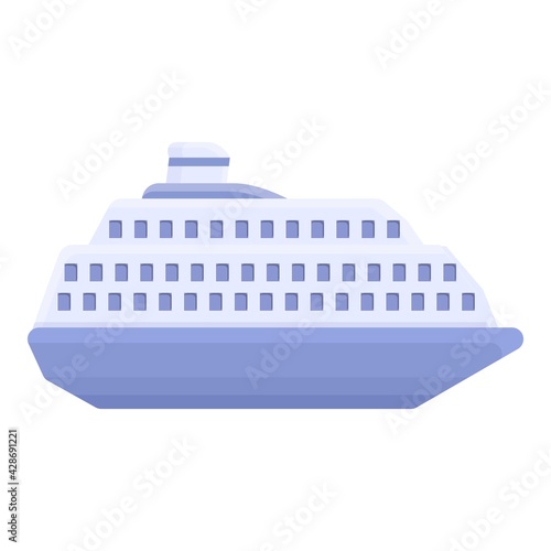 Ferry steamer icon. Cartoon of Ferry steamer vector icon for web design isolated on white background