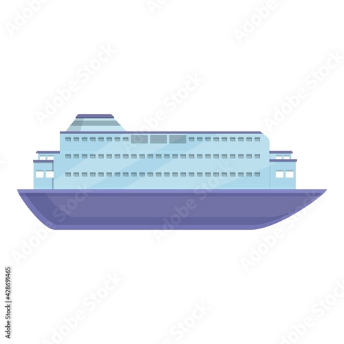 Vacation cruise liner icon. Cartoon of Vacation cruise liner vector icon for web design isolated on white background
