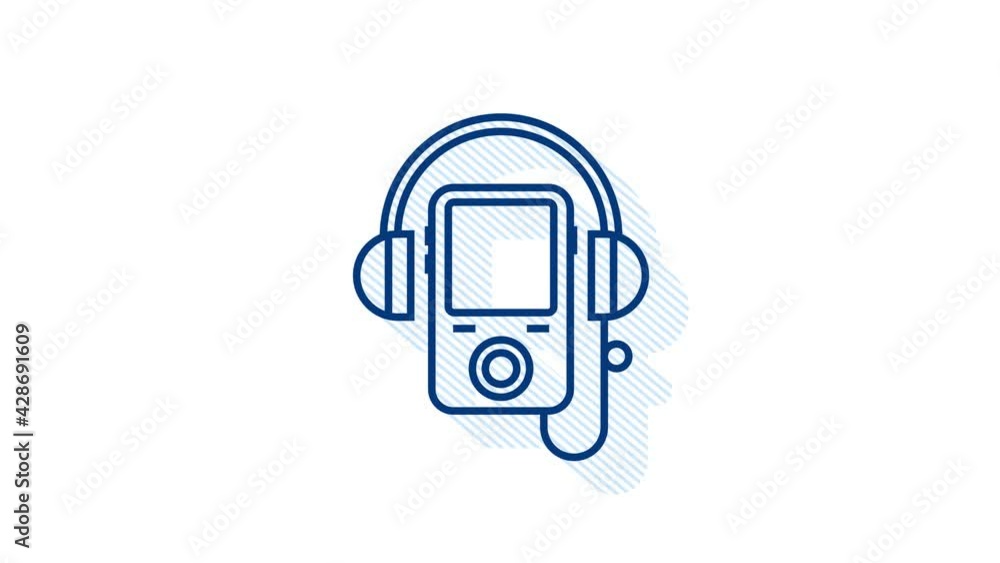 Music icon in flat style. Music, voice, record icon. Motion graphics. Music icon in flat style. Music, voice, record icon. Motion graphics.