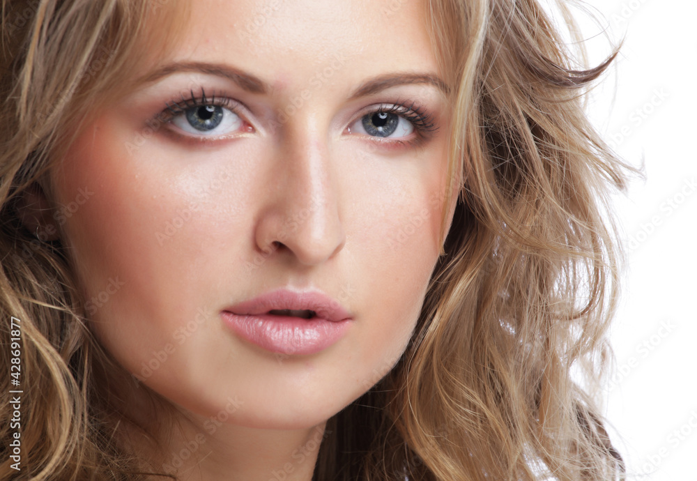 Beautiful health woman face with clean purity skin Beautiful health woman face with clean purity skin
