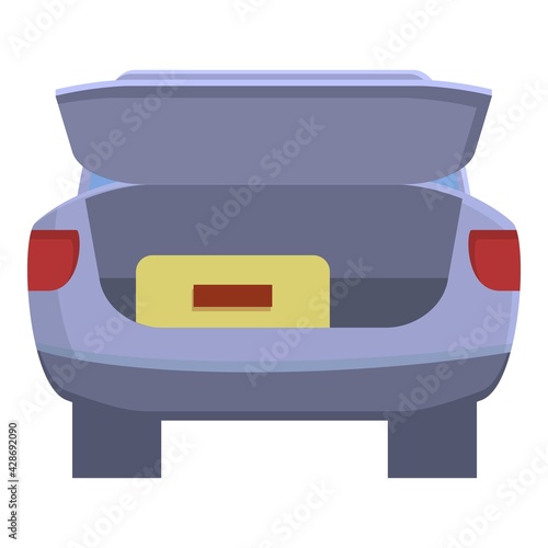 Trunk car icon. Cartoon of Trunk car vector icon for web design isolated on white background