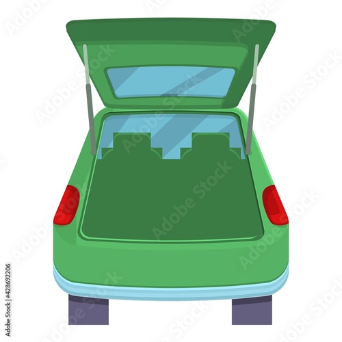 Hatchback trunk car icon. Cartoon of Hatchback trunk car vector icon for web design isolated on white background