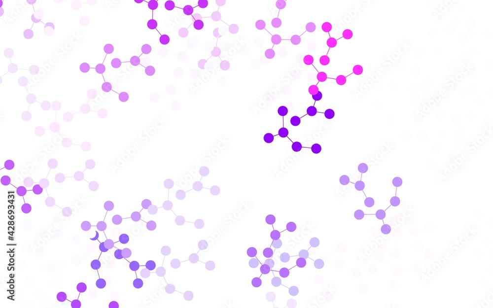 Light Purple vector backdrop with artificial intelligence data.