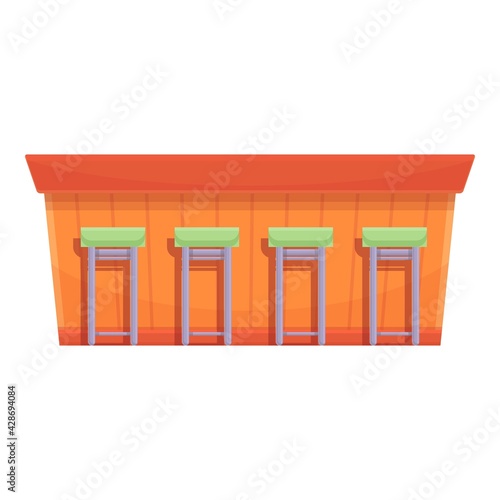 Pub bar counter icon. Cartoon of Pub bar counter vector icon for web design isolated on white background