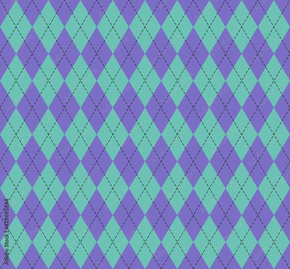 Fototapeta premium Easter Argyle plaid. Pattern Scottish cage